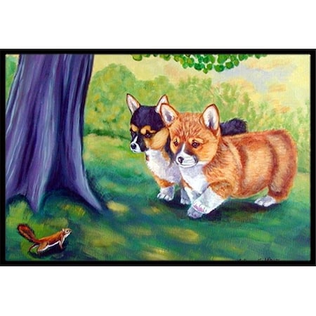 Carolines Treasures Carolines Treasures 7293JMAT 24 x 36 in. Corgi Indoor Or Outdoor Doormat 7293JMAT